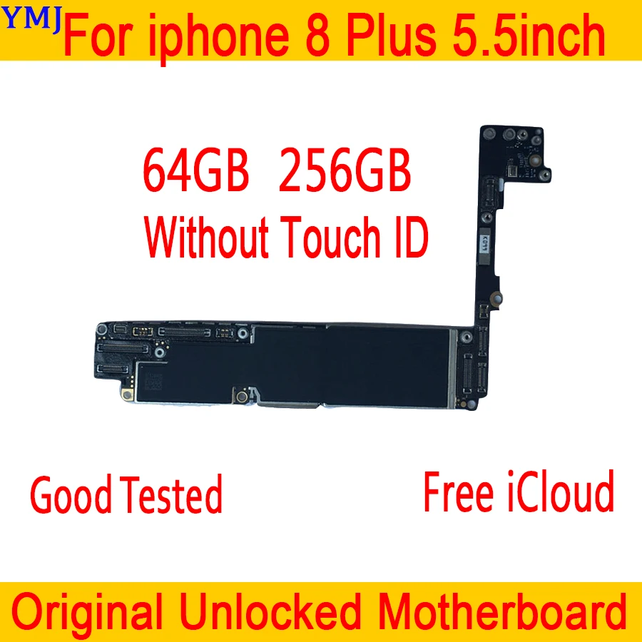 64 Гб 256 ГБ для iphone 8 Plus материнская плата+ чистый iCloud, оригинальная разблокированная материнская плата для iphone 8 Plus с/без Touch ID