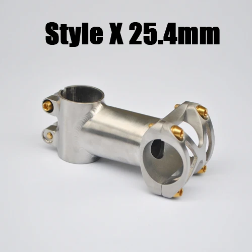 Style X Тито titanium велосипедный вынос руля углеродное волокно MTB Горный Руль для шоссейного велосипеда велосипедная стойка для велосипеда 25,4 мм/31,8 мм x Длина 50/60/70/80/90/100/110/120 мм - Цвет: Style X