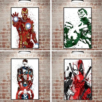 

Marvel Superhero Movie Avengers Canvas Painting Iron Spider Man Posters Prints Wall Art Pictures Kids Room Home Decor Cuadros