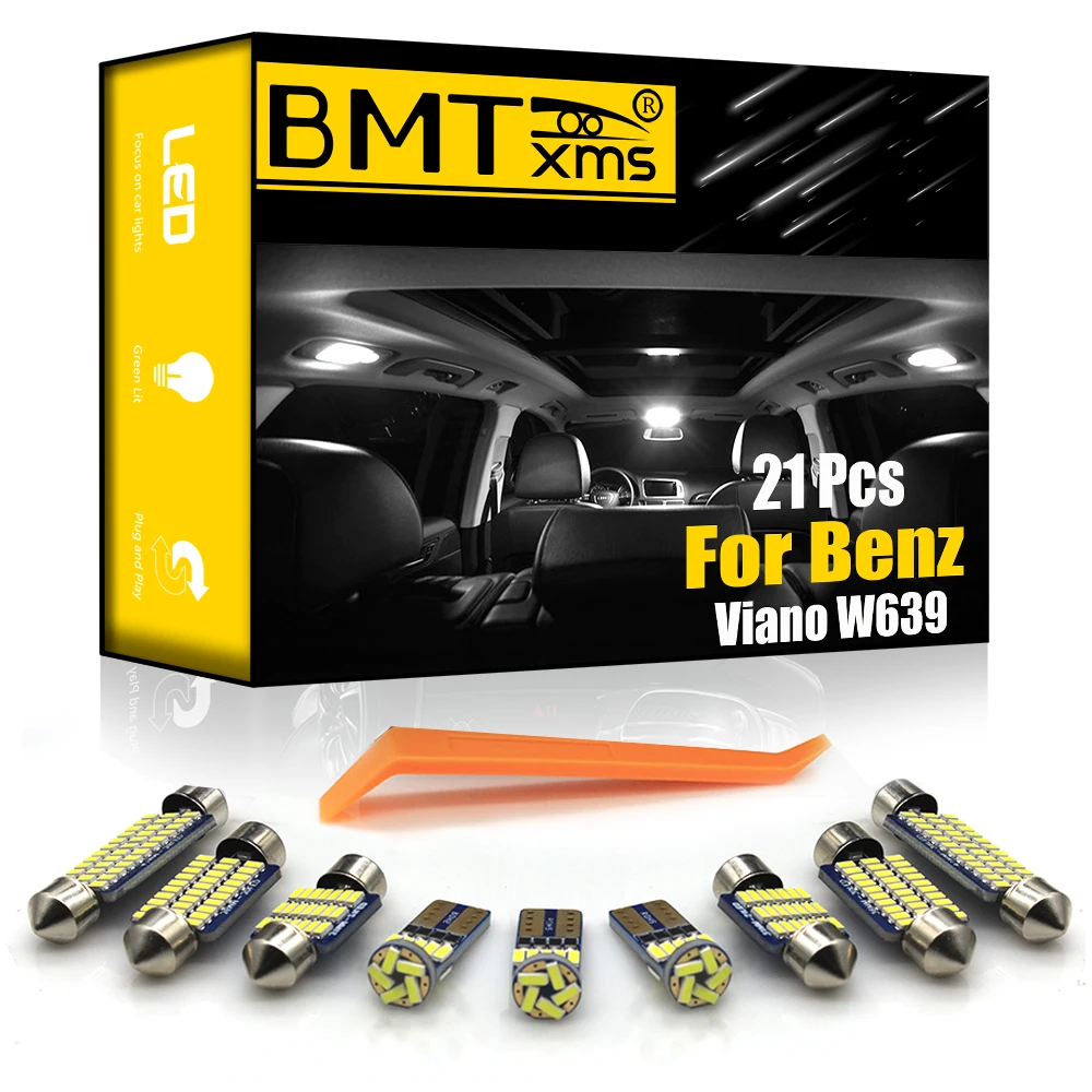 BMTxms 21 шт. для Mercedes Benz Viano W639 (2003-2010) canbus безошибочный Автомобильный светодиодный