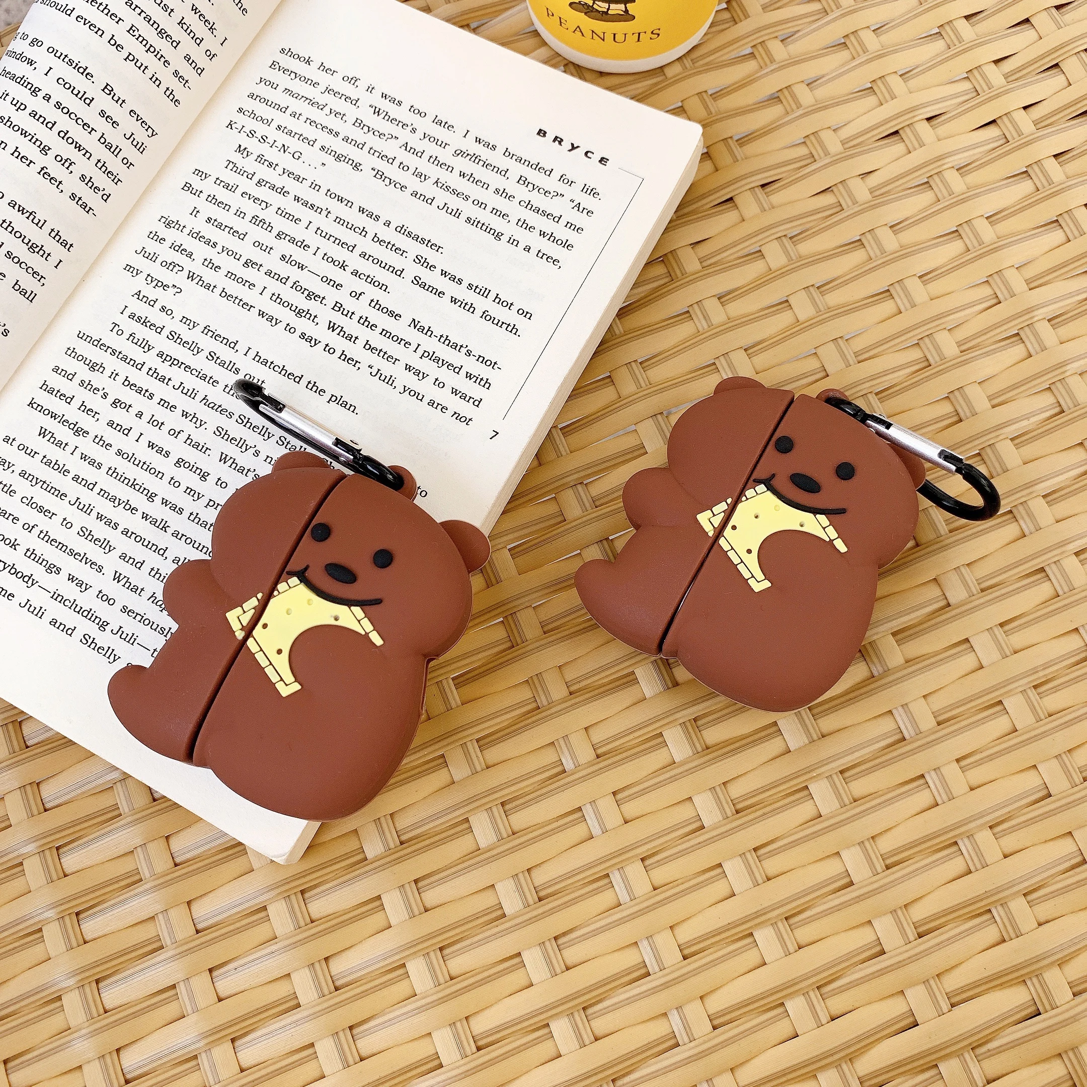 Силиконовый чехол с мультяшным медведем для Airpods Pro беспроводной Bluetooth pro 3 Apple AirPods