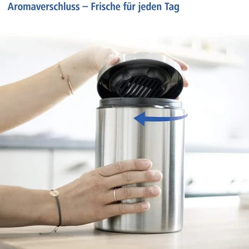 

Coffee Bean Storage Canister Stainless Steel,Stainless Steel Container - Fresher Beans and Grounds for Longer