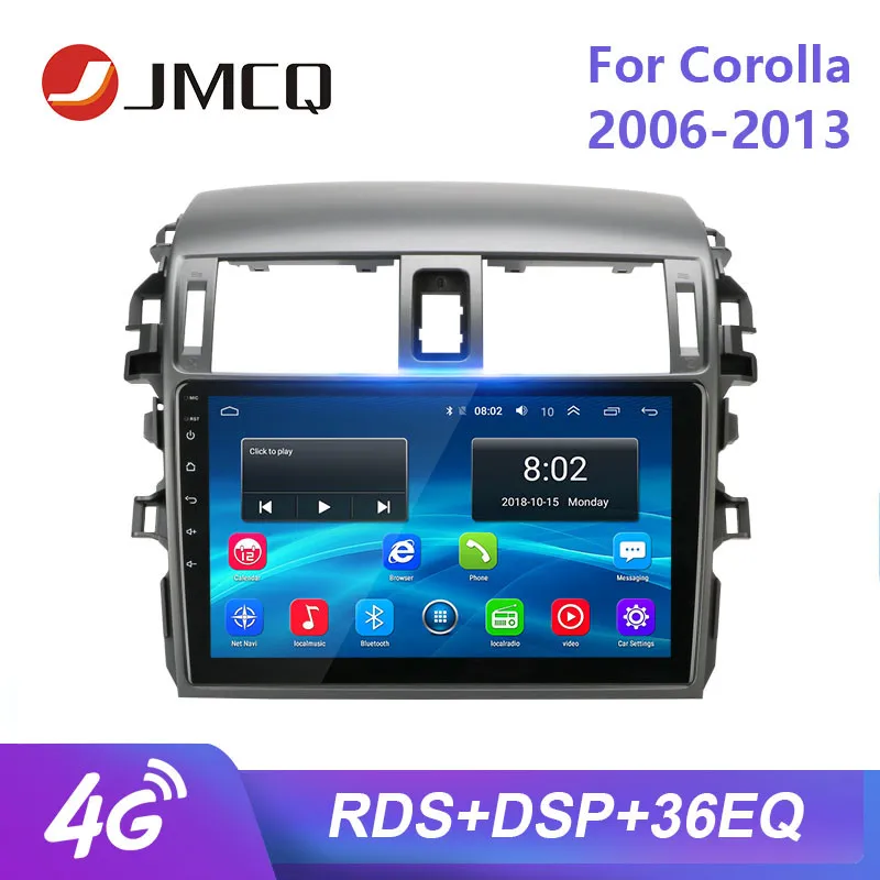

JMCQ 9" 2G+32G For Toyota Corolla 2006-2013 car radio RDS Android player GPS Navigaion Multimedia Video Player Stereo with Frame