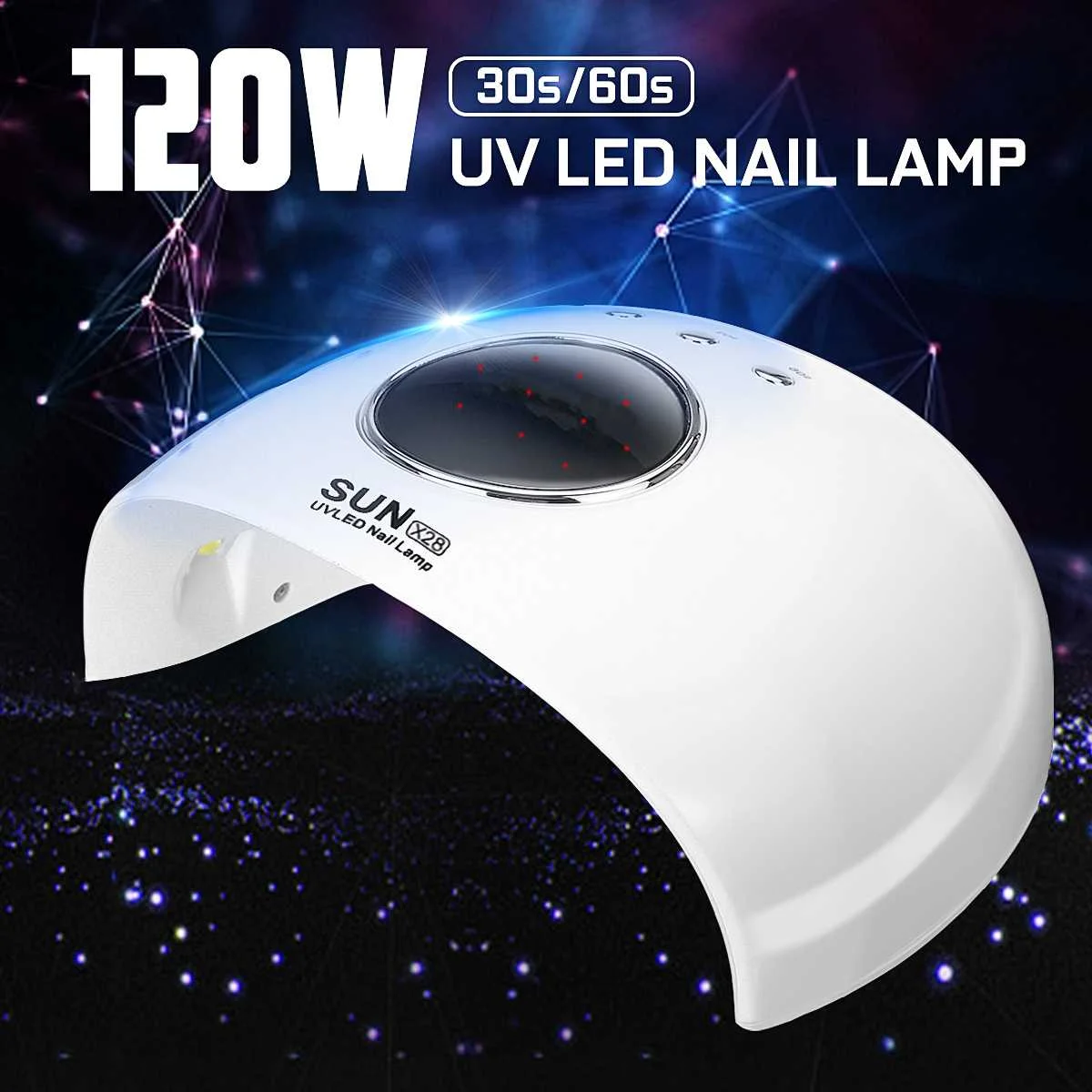 120W white 36/120/200/300 Вт Сушилка для ногтей быстро Скорость гель светильник лампы для ногтей Светодиодный УФ-лампы для всех видов гель для ногтей инструмент для ухода за буфера для шлифовки - Цвет: 120W white