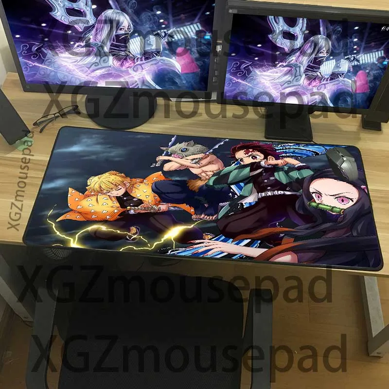 Большой коврик для мыши XGZ из аниме рассекающий демонов резиновый нескользящий