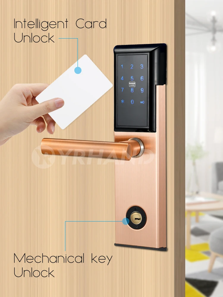 Фото Дверной смарт-замок TTlock, электронный цифровой дверной замок с Bluetooth, Wi-Fi, клавиатурой с паролем, для ворот в квартиру №3