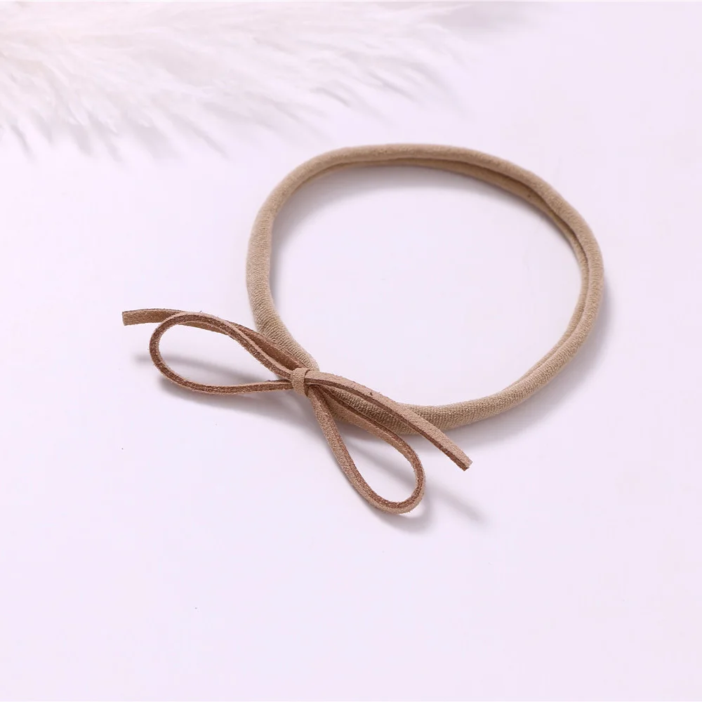 20 шт./лот популярное бесшовное гибкое кольцо DIY Бант Детская повязка на голову нейлоновая веревка для волос эластичная нейлоновая повязка на голову
