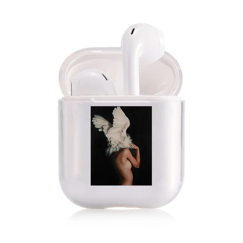 I301607 Чехол для AirPods 2 1, чехол, цветок, беспроводные Bluetooth наушники, прозрачный силиконовый мягкий чехол на Air Pods, Apple Funda Capa - Цвет: I301607