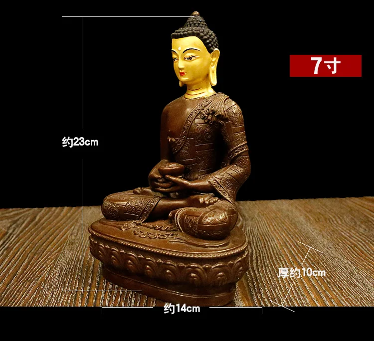 Amitabha Чистый медный Будда статуя ручной работы тибетский буддизм Тантрический Будда статуя украшения дома комнатная столешница украшения бу