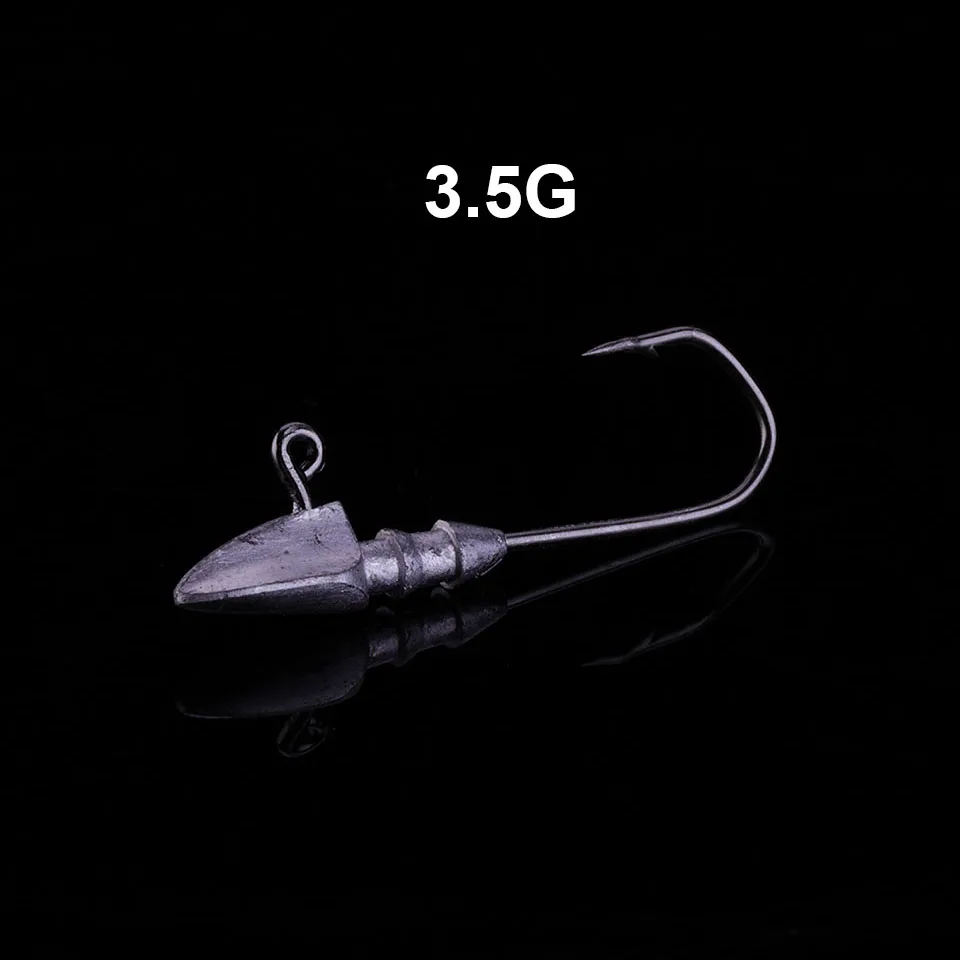3.5G Ходить Рыбы 5 шт./лот приманка со свинцовым рыболовный крючок с зазубринами Jig Head рыболовный крючок для Мягкая приманка в виде червей 3,5g 5g 7g 10g 14 г, 20 г, карп рыболовные крючки - Цвет: 3.5G