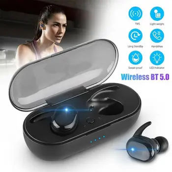 

Mini binaural wireless headset TWS Bluetooth 5.0 Earphone waterproof Control Earphone Earbuds Headset For redmi note 7