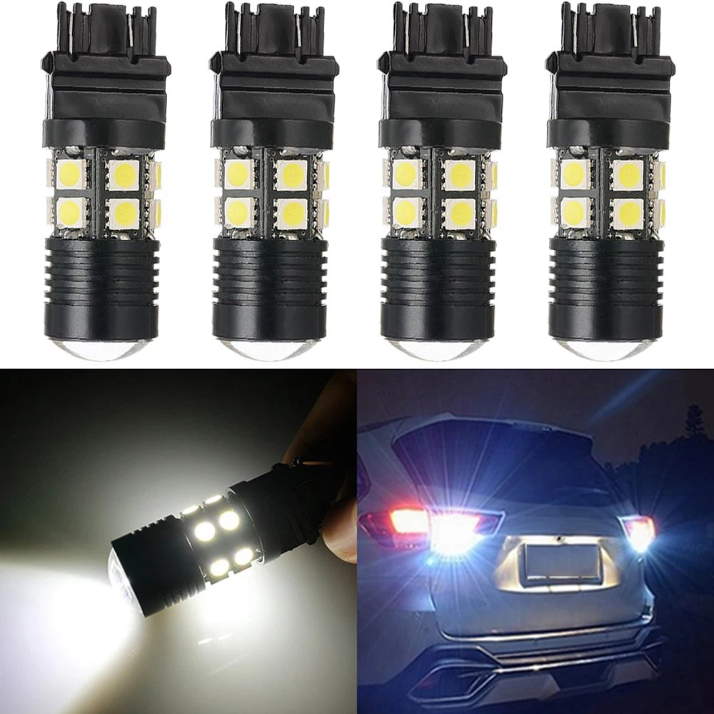 4 шт. Белый 3157 3156 3057 4157 12SMD 5730 светодиодный лампы Резервное копирование Хвост светильник