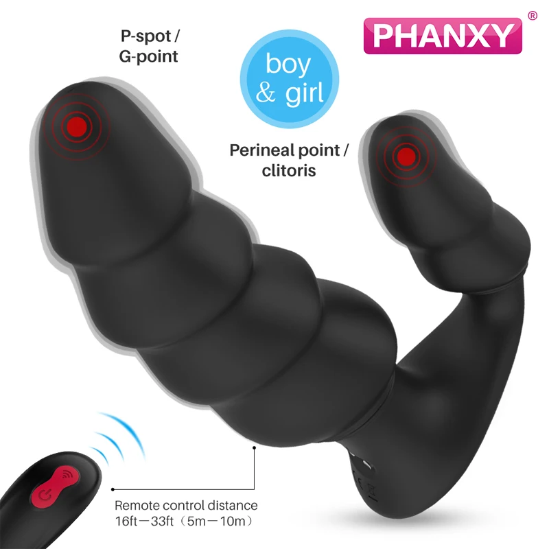 PHANXY мужской беспроводной вибратор с пультом ДУ массажер простаты Анальная