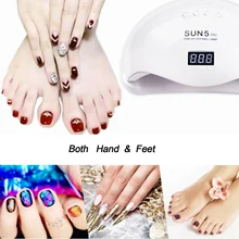 SUN5 PRO 72W UV Lamp UV LED Lamp Nail Dryer UV LED Nail Gel Polish Curing Nail Lamp with Bottom Timer LCD Display for Manicure