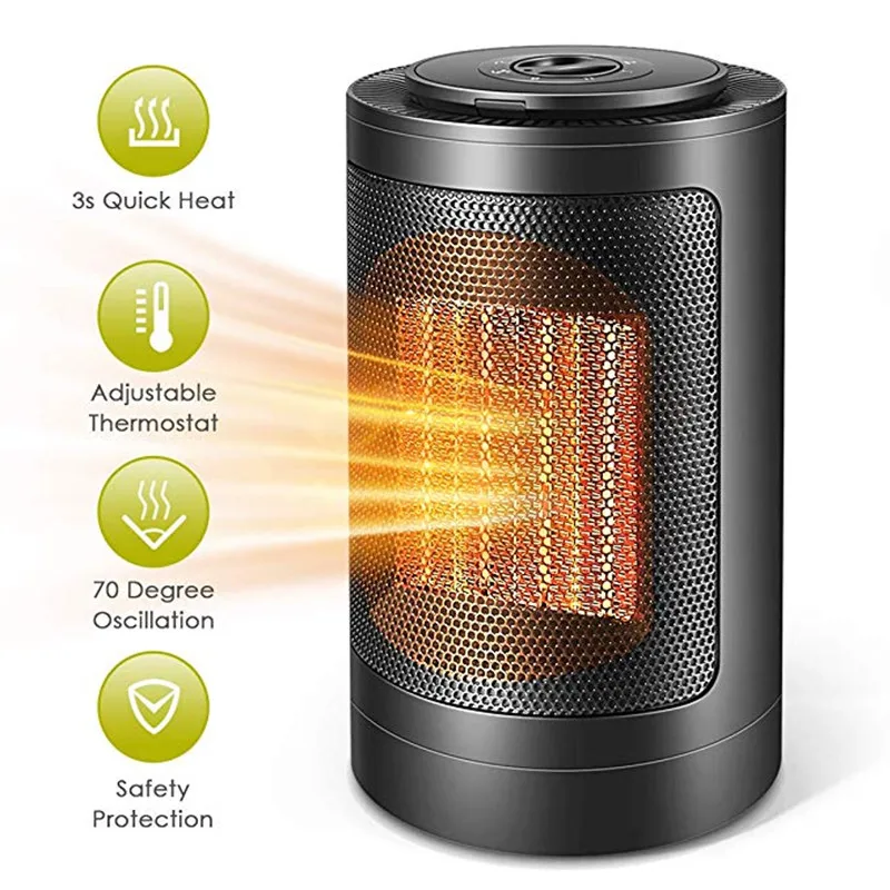 Space Heater Ceramic Electric Heater Small Desk Heater For Home