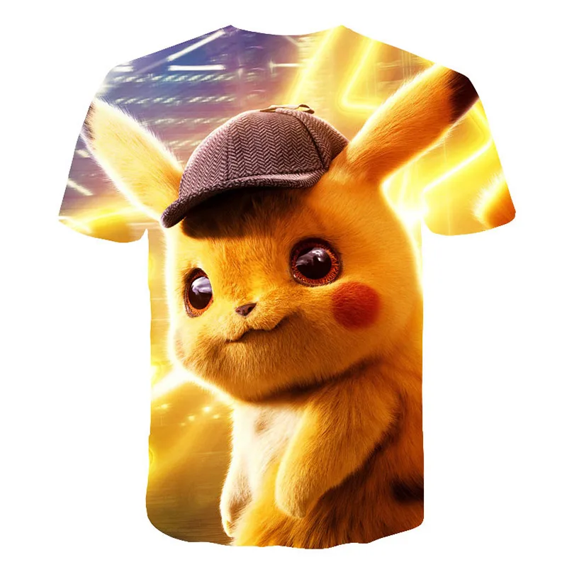 

Pikachu costume 3D T Shirt Men/Women pokemon pajamas Anime kigurumi Pikachu Clothes Pokemon figure Streetwear sweatshirt T-Shirt