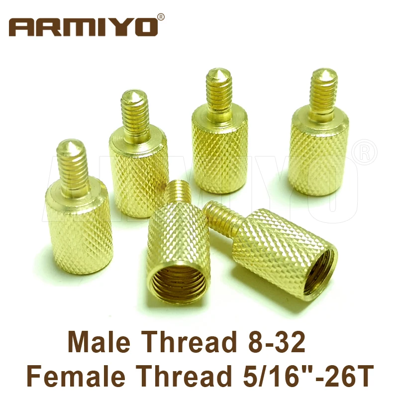 Armiyo 2 шт./лот твердая латунная Чистящая Щетка для пистолета адаптер стержень