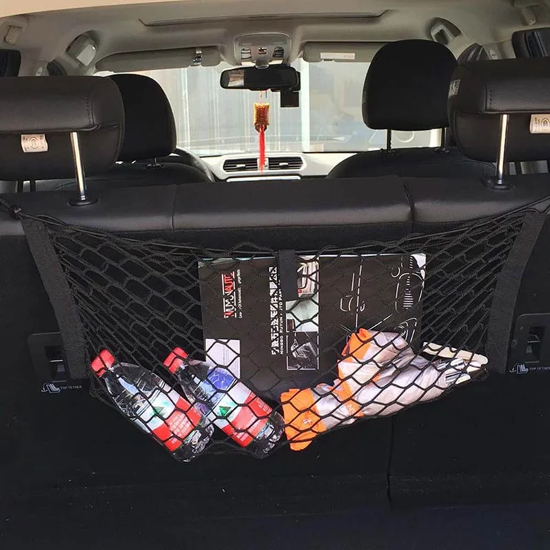 Auto Organizer Storage Mesh Holder Auto Back Seat Trunk Elastic String Net Universal For Cars Luggage Nets Travel Pocket