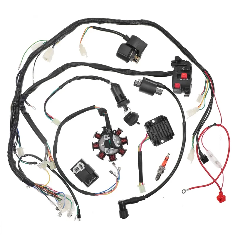 

1 Set For ATV Quad Pit Dirt Bike Buggy Go kart 125cc 150cc 200cc 250cc CDI Wire Harness Stator Assembly Wiring