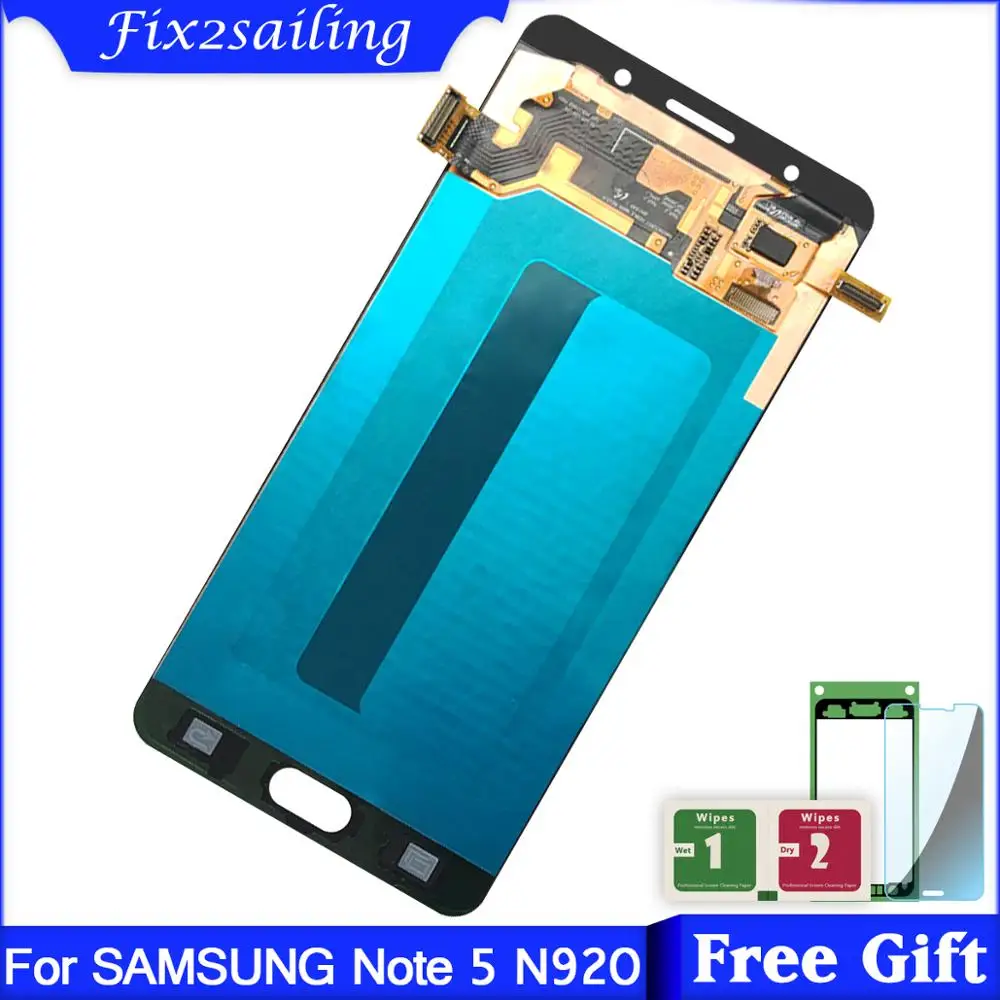 Супер AMOLED LCDS для Samsung Galaxy Note 5 N9200 N920T N920A N920I N920G LCDs сенсорный экран дигитайзер