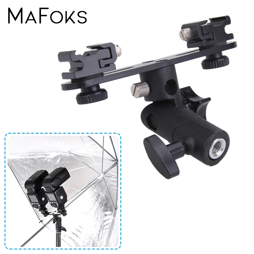 Stand Bracket Hyx Double Hot Shoe Flash Stand Bracket