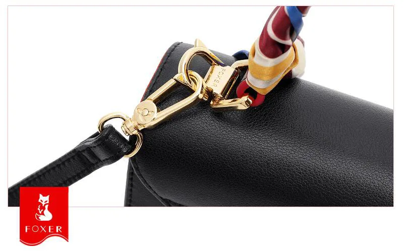 FOXER Women leather handbags designer bags famous brand women bags new luxury handbags women bags fashion cowhide bag