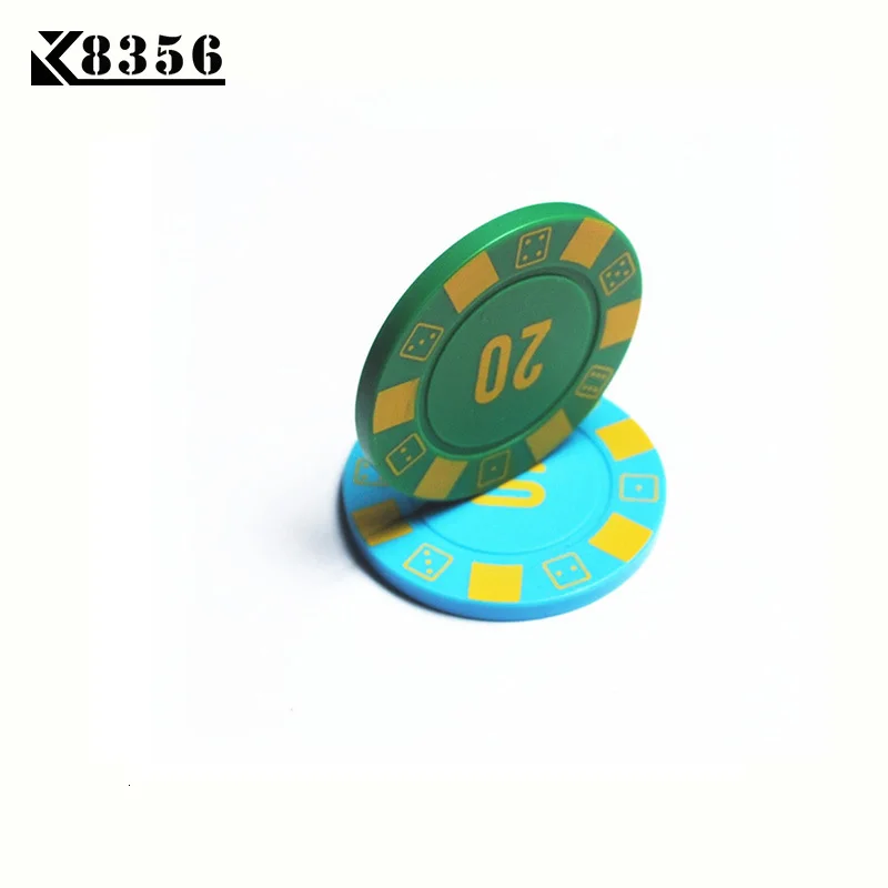 K8356 25 шт./лот 4g ABS игральные кости Техасский Холдем чипы для настольных игр