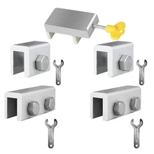 

Sliding Sash Stopper Anti-Theft Child Protection Baby Safety Sliding Door Window Locks Stop Aluminum Alloy Security Lock withKey
