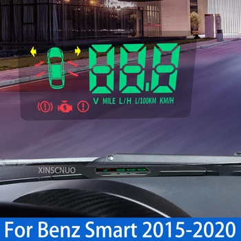 

XINSCNUO For Mercedes Benz Smart 2015-2020 Car HUD Head Up Display OBD Speedometer Projector Safe Drive Screen Airborne computer