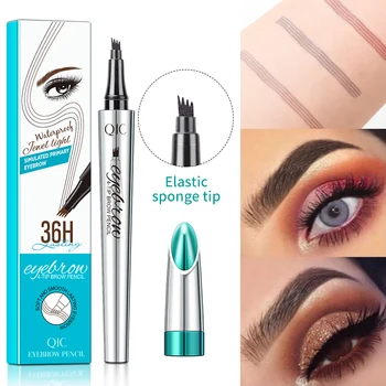 

Waterproof Natural Eyebrow Pen Four-claw Eye Brow Tint Fork Tip Eyebrow Tattoo Pencil Liquid Eyebrow Pencil Dark Brown Cosmetic