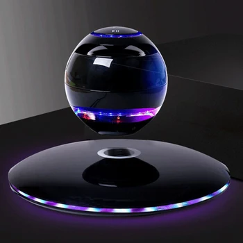

Wireless Bluetooth Speaker Audio Home Light Funny Magnetic Levitation Rotating UFO Design Multicolor LED Light Bluetooth Speaker