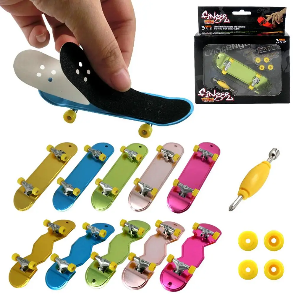 Mini Fingerboard Skateboards Professional Fingerboards Finger Toy Set Mini Skateboards Set with 1 Screwdriver and 4 R - AliExpress