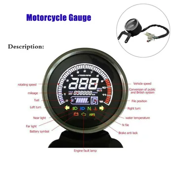 

Motorcycle Speedometer Interior Accessories Digital Odometer Tachometer