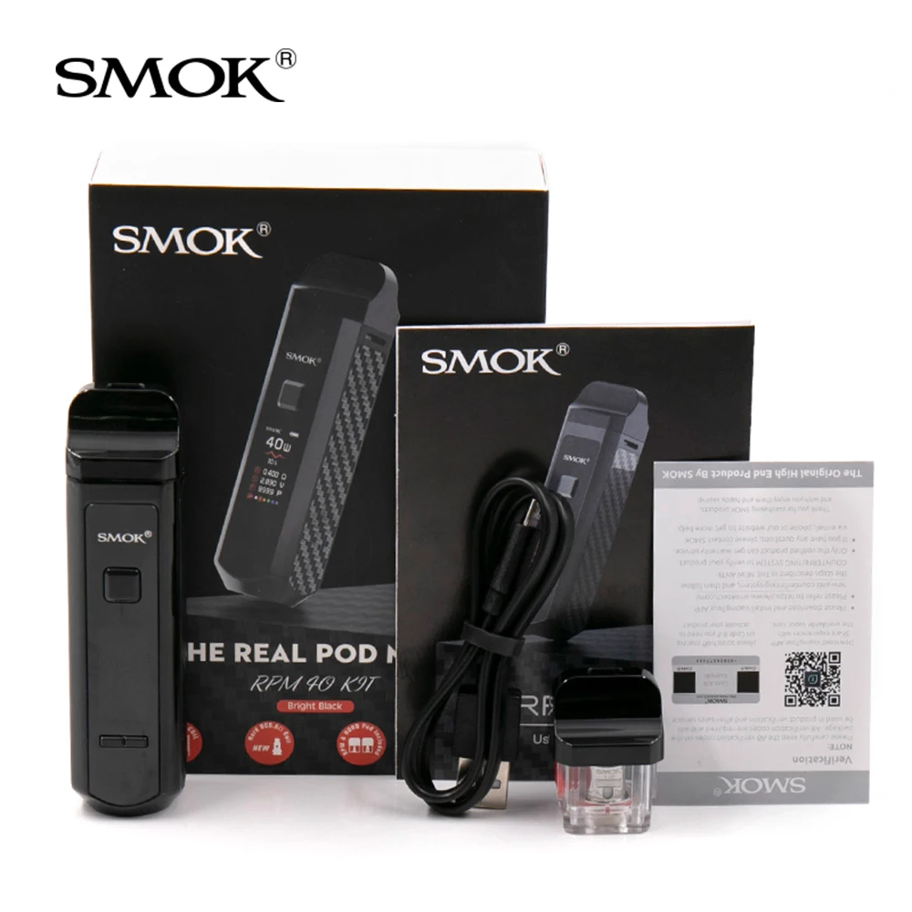 Оригинальный набор SMOK RPM40 40 Вт с батареей 1500 мАч картридж капсулой 4 3 мл и 5 катушка