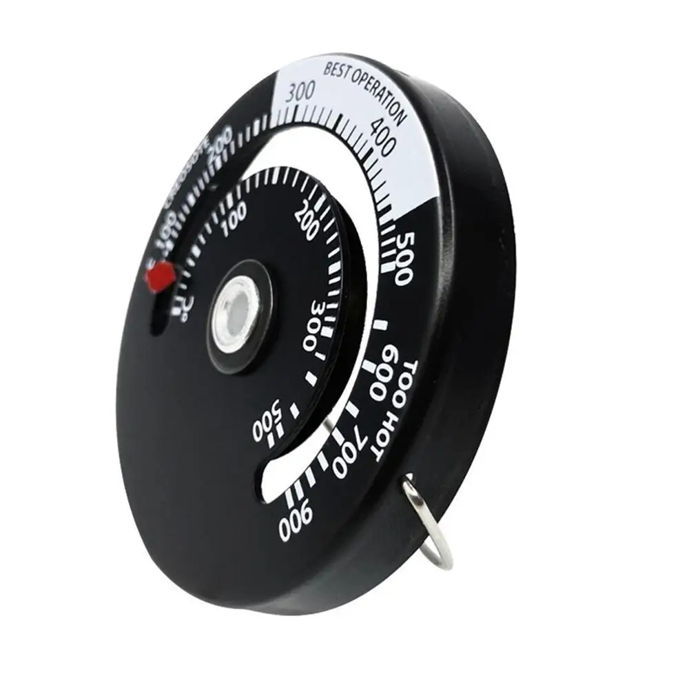 Magnetic Wood Stove Thermometer Home Fireplace Fan Stove Thermometer with Probe Household Sensitivity Barbecue Oven Tools