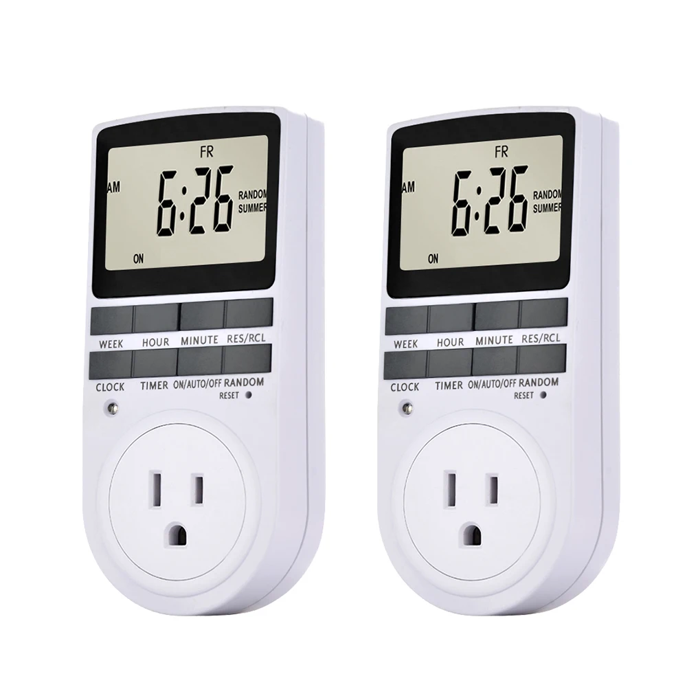 

Digital Plug-in Timer Socket LCD Display 10 Programmable Switching Programs 24 Hours & 7 Days Energy Saving Timer Socket