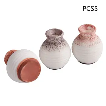 

5Pcs Miniature Resin Vase Fairy Garden Micro Landscaping Home Decor DIY Craft 094F