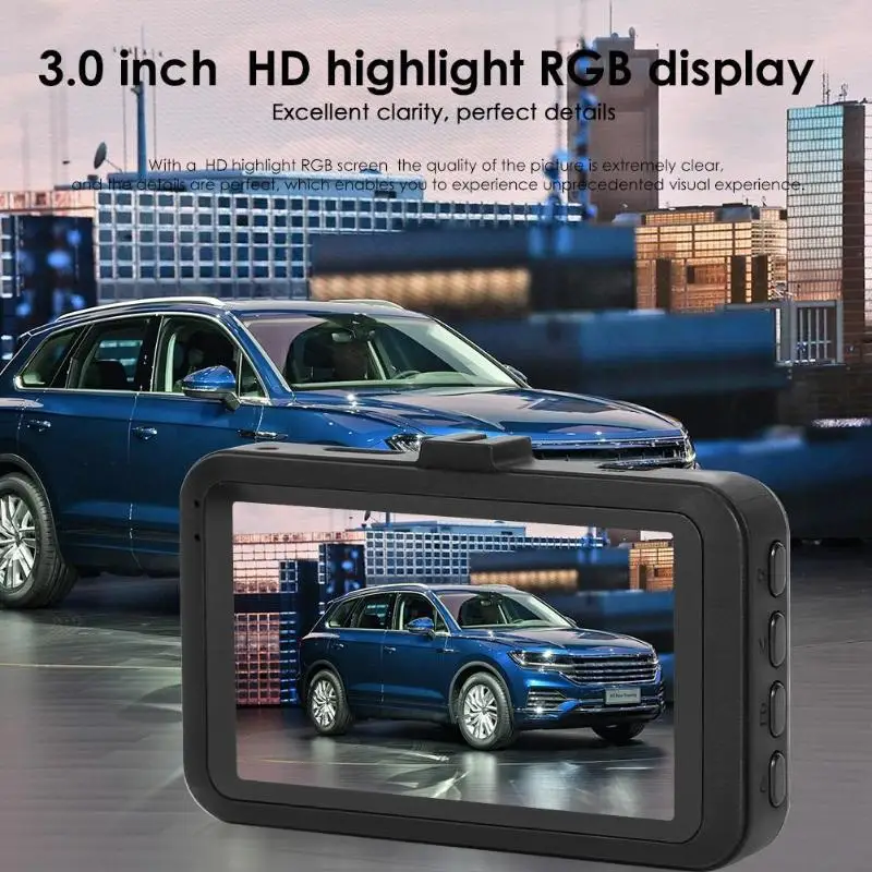 SD019 Full HD 1080p Видеорегистраторы для автомобилей 3 дюймов ips Экран WDR(широкий динамический диапазон) приборной панели Камера Регистраторы