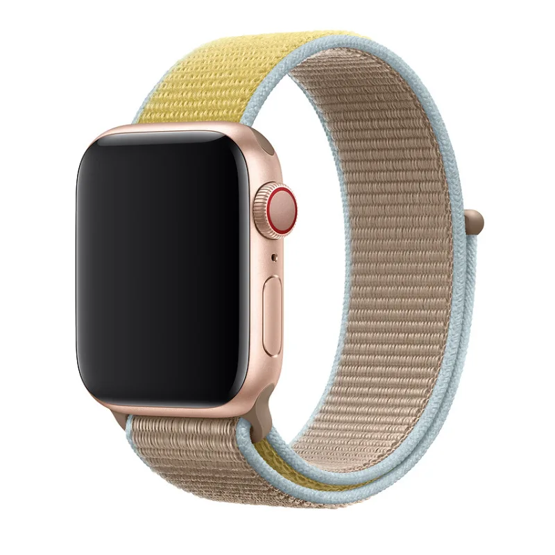 62TS Ремешок для наручных часов Apple Watch 4 5/3/2/1 38 мм 42 мм 62 NewColors нейлон мягкий дышащий сменный ремешок петли для наручных часов iwatch серии 4 40 мм 44 мм - Цвет ремешка: 62TS