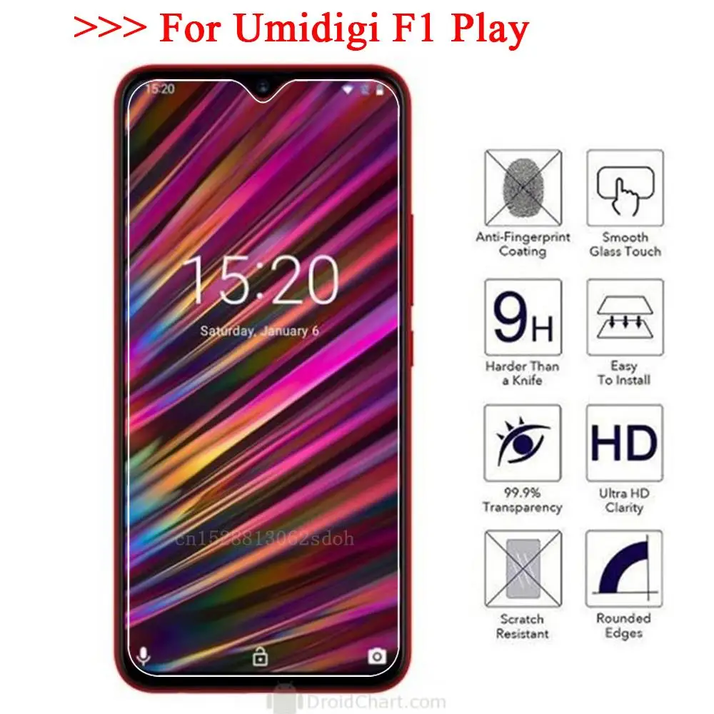 Для Umidigi F1 закаленное стекло Премиум 9H защита для экрана защитное пленка
