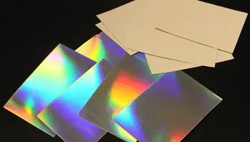 

10pcs Single Side Holographic Silver Rainbow Card 250gsm Thick Cardstock Blank Postcard Size 105*148mm 4.1" x 5.8"