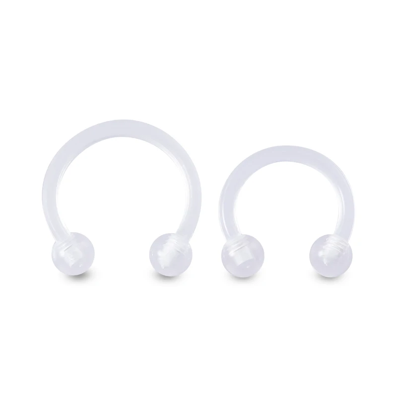 5pcs Clear Septum Ring Nose Hoop Rings Daith Retainer For Work Surgery  Bioflex Cartilage Tragus Helix