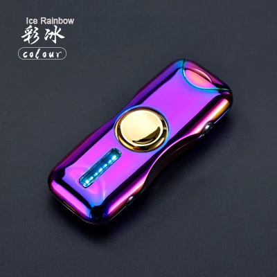 Arc ICE Rainbow Friget Spinner зажигалка электрическая зажигалка с гнездом usb двойная дуга плазма перезаряжаемая металлическая сигарета сигара 2 дуги Зажигалка премиум подарок - Color Name: Arc ICE Rainbow