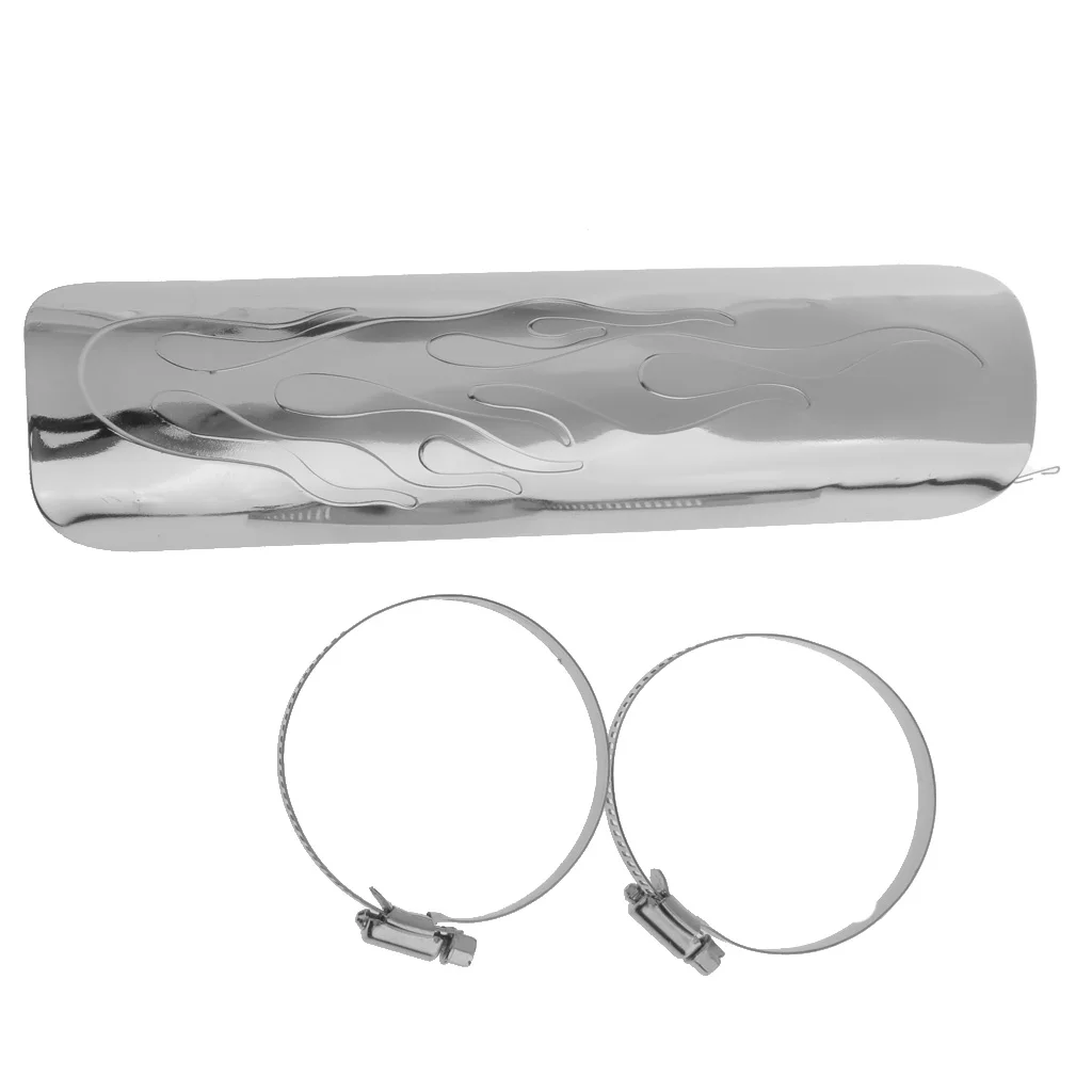 Universal Flame Exhaust Pipe Heat Shield Cover Guard For  Cruise White