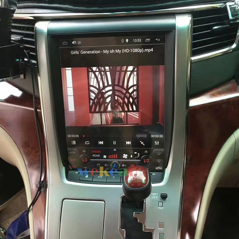 Wekeao вертикальный экран Tesla стиль 12,1 ''Android 8,1 автомобильный Dvd мультимедийный плеер для Toyota Alphard радио Automotivo 2007-2013