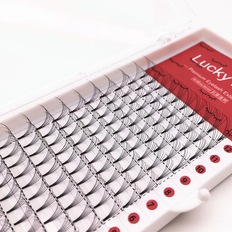 Lucky Lash 3D-8D предварительно сделанные объемные вентиляторы накладные ресницы из искусственной норки, Индивидуальные Накладные ресницы из норки