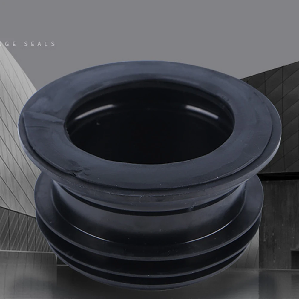Replacement Toilet Flange Odor Resistant Durable Spill Sealing Ring Practical Deodorant Donut Accessory Drain Pipe Bowl Rubber