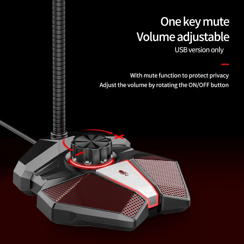 Microfone de Mesa Profissional de Popu Pine com Suporte-gravação Conferência para Microfone de Mesa Jogos Cantando Conferência para Móvel Usb - Image 5