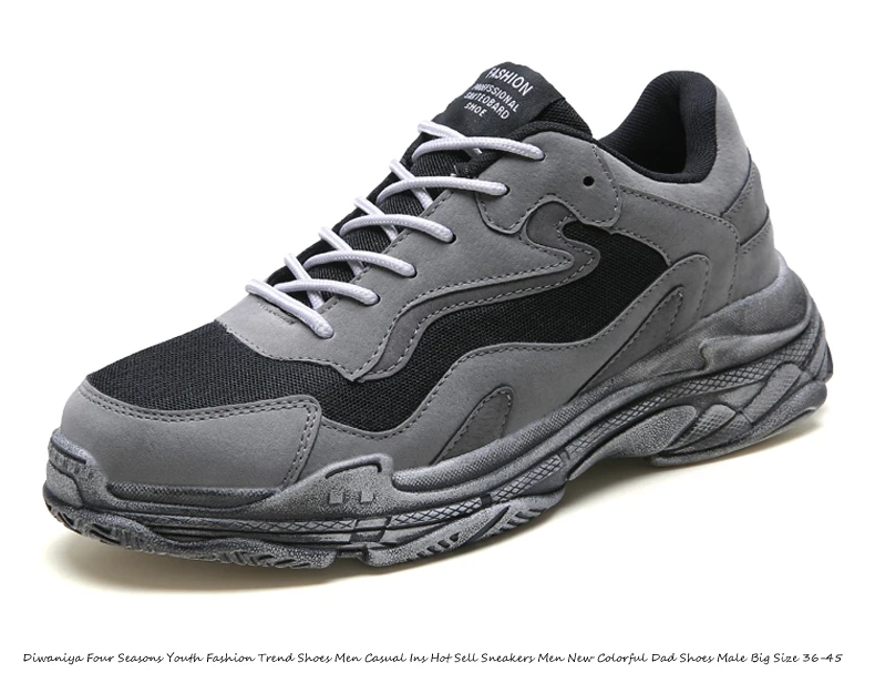 Diwaniya Four Seasons Youth Fashion Trend Shoes Men Casual Ins Hot Sell Sneakers Men New Colorful Dad Shoes Male Big Size 36-45