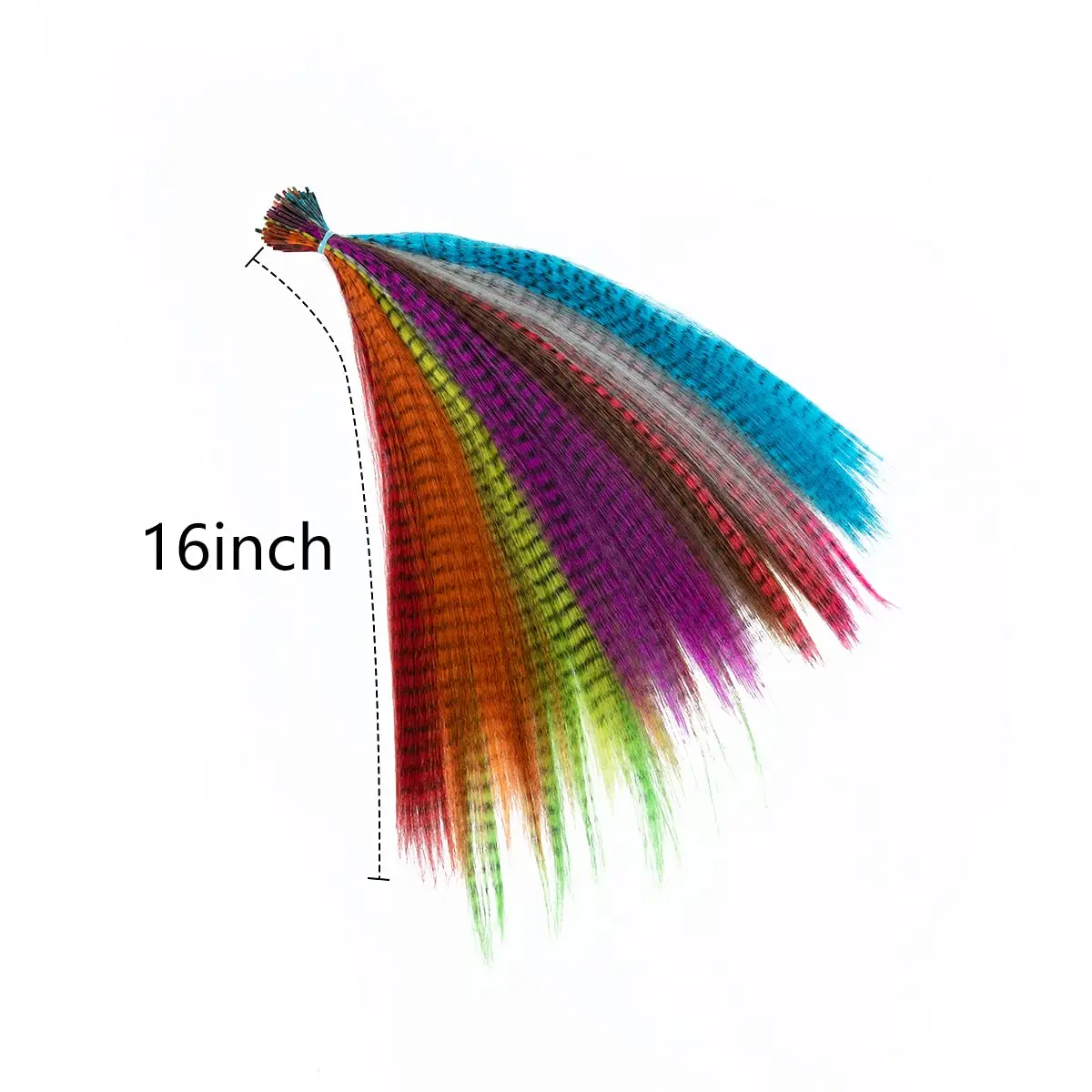 Feather  hair Colored Strands of Hair Extension False Rainbow Overhead Fake Coloring feather for Hair Synthetic